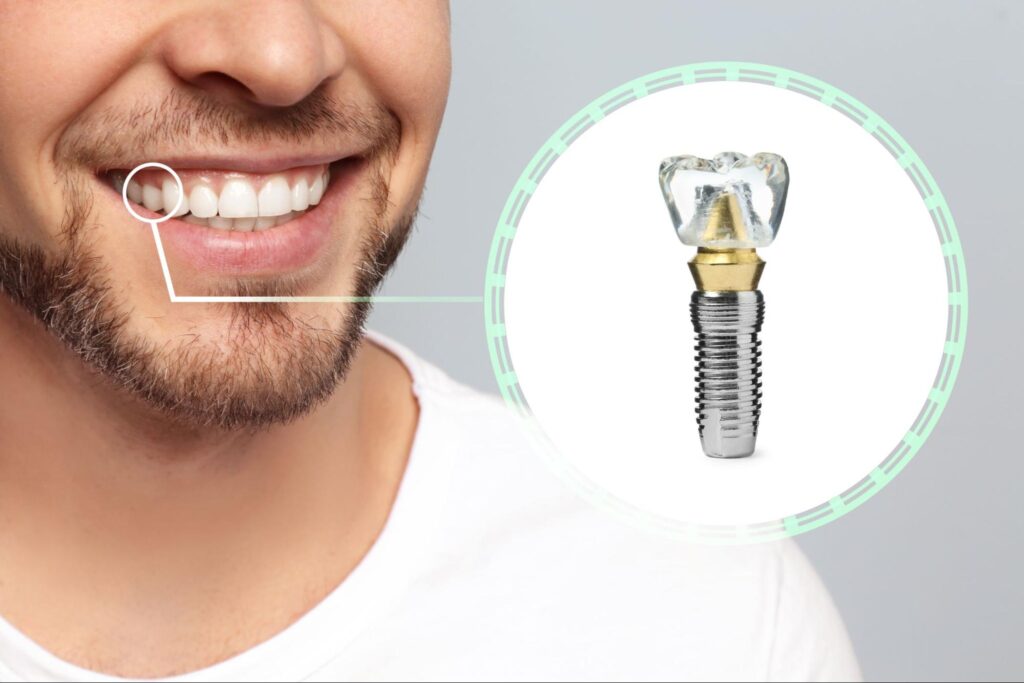 Portrait of a man with a straight, healthy smile after orthodontic treatment